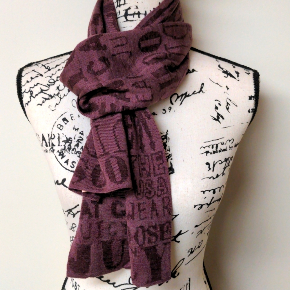 Juicy Couture Wool Blend Graffiti Scarf